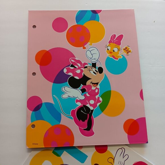 Disney Mickey Minnie Mouse Clubhouse Folder Coloring Book Set Crayons Kids Girl - Picture 4 of 12